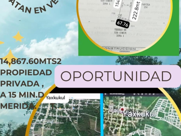 Terreno en Venta en Yaxkukul - EXCELENTE TERRENO EN  VENTA MERIDA
