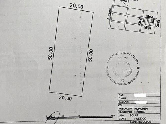 Terreno en Venta en Pueblo Komchen - TERRENO EN VENTA MERIDA KOMCHEN (AVT-1248)