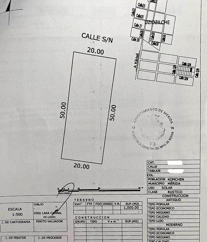 Terreno en Venta en Pueblo Komchen - TERRENO EN VENTA MERIDA KOMCHEN (AVT-1248)