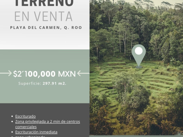 Terreno en Venta en Playa del Carmen - EXCELENTE TERRENO EN VENTA PLAYA DEL CARMEN (FVT-1270)