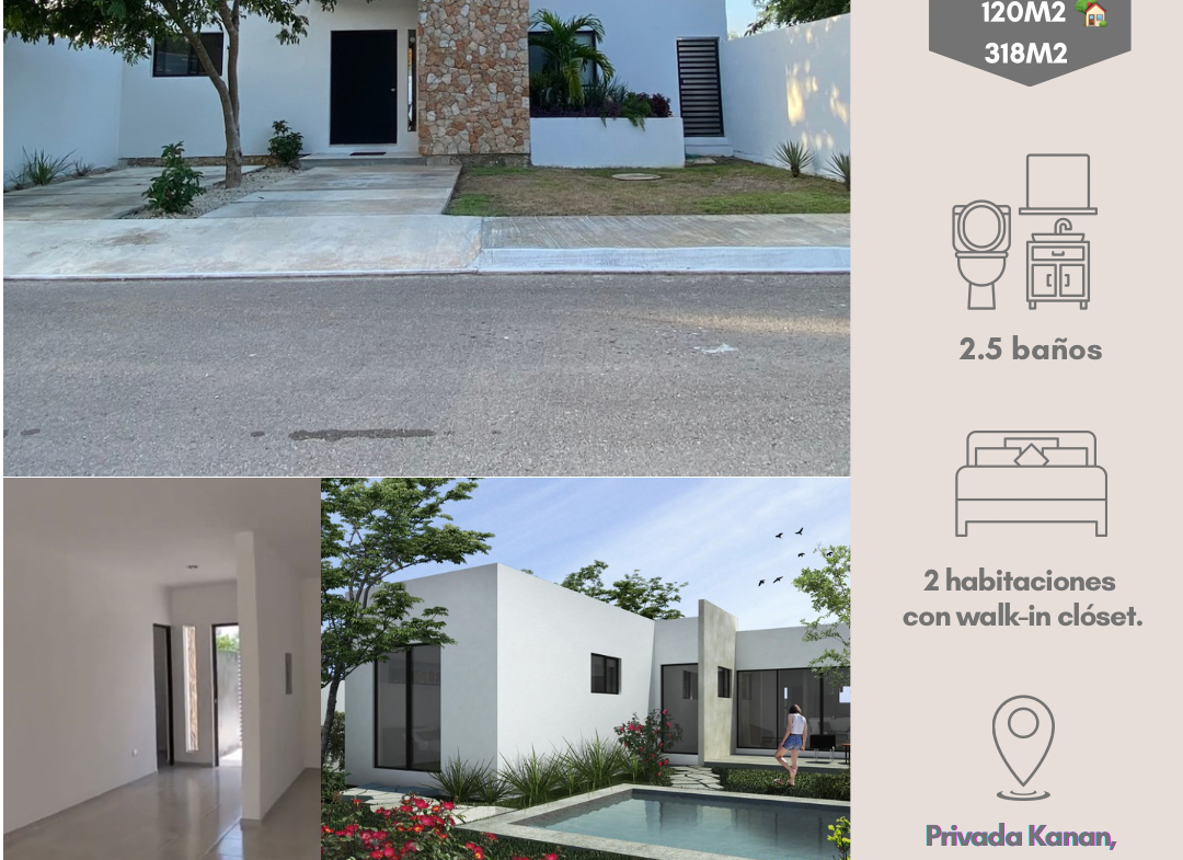 CASA EN VENTA PARA ESTRENAR EN PRIVADA KANAN